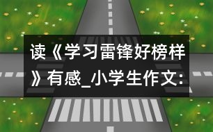 讀《學(xué)習(xí)雷鋒好榜樣》有感_小學(xué)生作文:五年級