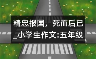 精忠報(bào)國(guó)，死而后已_小學(xué)生作文:五年級(jí)