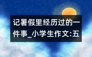 記暑假里經(jīng)歷過的一件事_小學(xué)生作文:五年級(jí)