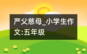 嚴(yán)父慈母_小學(xué)生作文:五年級