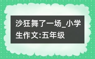 沙狂舞了一場_小學(xué)生作文:五年級