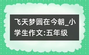 飛天夢圓在今朝_小學生作文:五年級