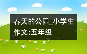 春天的公園_小學(xué)生作文:五年級