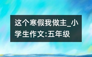 這個(gè)寒假我做主_小學(xué)生作文:五年級(jí)