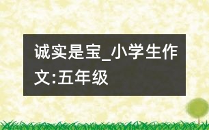 誠實(shí)是寶_小學(xué)生作文:五年級(jí)