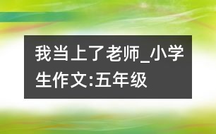 我當(dāng)上了老師_小學(xué)生作文:五年級(jí)