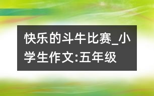 快樂(lè)的“斗牛”比賽_小學(xué)生作文:五年級(jí)