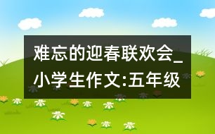 難忘的迎春聯(lián)歡會_小學生作文:五年級