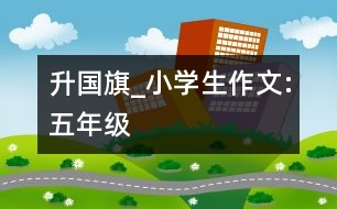 升國旗_小學(xué)生作文:五年級