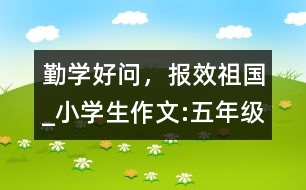 勤學(xué)好問，報效祖國_小學(xué)生作文:五年級