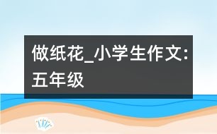 做紙花_小學(xué)生作文:五年級