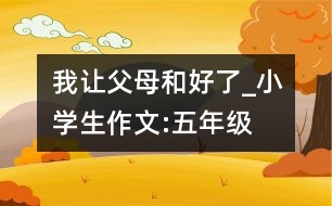 我讓父母和好了_小學(xué)生作文:五年級