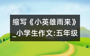 縮寫《小英雄雨來》_小學(xué)生作文:五年級