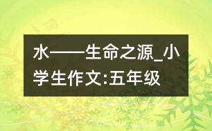 水――生命之源_小學(xué)生作文:五年級(jí)