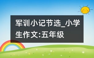 軍訓小記（節(jié)選）_小學生作文:五年級