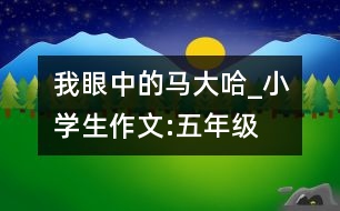 我眼中的馬大哈_小學(xué)生作文:五年級