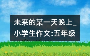 未來的某一天晚上_小學(xué)生作文:五年級