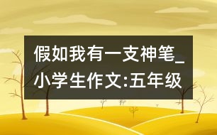 假如我有一支神筆_小學(xué)生作文:五年級