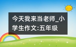 今天我來當(dāng)老師_小學(xué)生作文:五年級(jí)