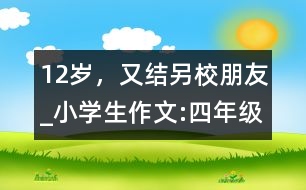 12歲，又結(jié)另校朋友_小學(xué)生作文:四年級