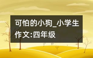 可怕的小狗_小學(xué)生作文:四年級(jí)