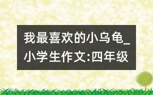 我最喜歡的小烏龜_小學生作文:四年級