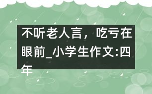 不聽(tīng)老人言，吃虧在眼前_小學(xué)生作文:四年級(jí)