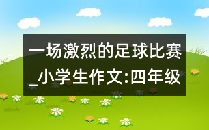 一場激烈的足球比賽_小學(xué)生作文:四年級