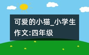 可愛的小貓_小學(xué)生作文:四年級