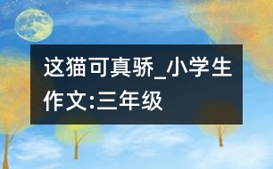 這貓可真“驕”_小學(xué)生作文:三年級(jí)