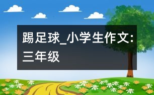 踢足球_小學生作文:三年級