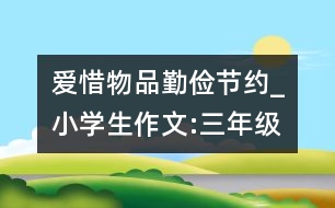 愛(ài)惜物品、勤儉節(jié)約_小學(xué)生作文:三年級(jí)