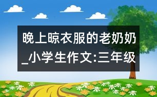 晚上晾衣服的老奶奶_小學(xué)生作文:三年級