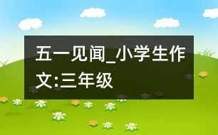 五一見聞_小學(xué)生作文:三年級