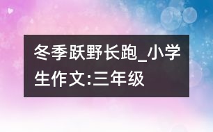 冬季躍野長(zhǎng)跑_小學(xué)生作文:三年級(jí)