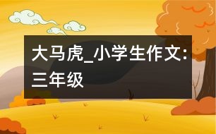 大馬虎_小學(xué)生作文:三年級(jí)