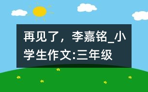 再見了，李嘉銘_小學(xué)生作文:三年級(jí)