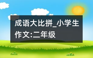 成語大比拼_小學(xué)生作文:二年級