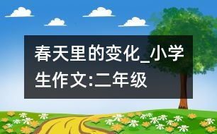 春天里的變化_小學(xué)生作文:二年級