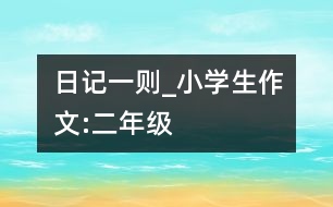 日記一則_小學(xué)生作文:二年級