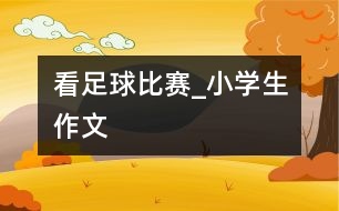 看足球比賽_小學(xué)生作文