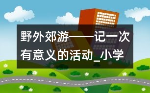 野外郊游――記一次有意義的活動_小學(xué)生作文