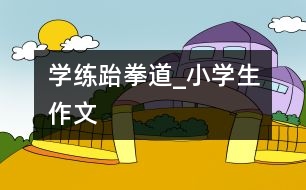 學練跆拳道_小學生作文