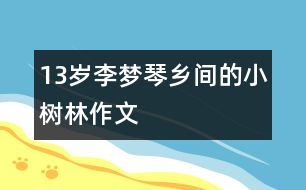 13歲李夢(mèng)琴：鄉(xiāng)間的小樹林（作文）