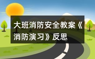 大班消防安全教案《消防演習(xí)》反思