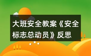 大班安全教案《安全標(biāo)志總動員》反思