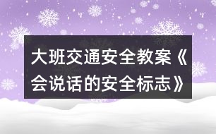 大班交通安全教案《會(huì)說話的安全標(biāo)志》反思