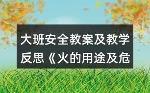 大班安全教案及教學(xué)反思《火的用途及危害》