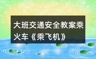 大班交通安全教案乘火車《乘飛機》