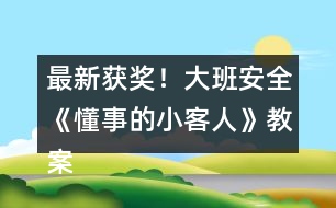 最新獲獎(jiǎng)！大班安全《懂事的小客人》教案反思